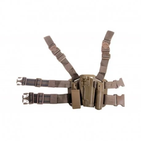 Pistolera Plataforma Rígida Pernera para 1911 y Glock 34 TAN