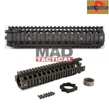 Ris tipo MK18 9.5" M4A1 RIS II Airsoft CNC Aluminum RIS - BLACK