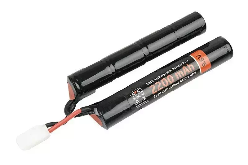 Batería recargable NiMH 9,6 V 2200 mAh - bipartita
