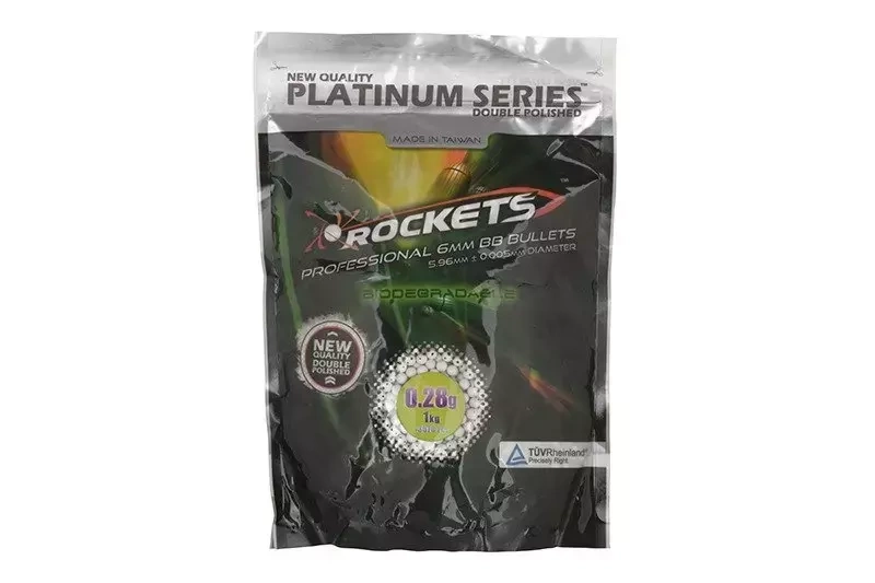 Bolas  0.28g Rockets Platinum 1 kg