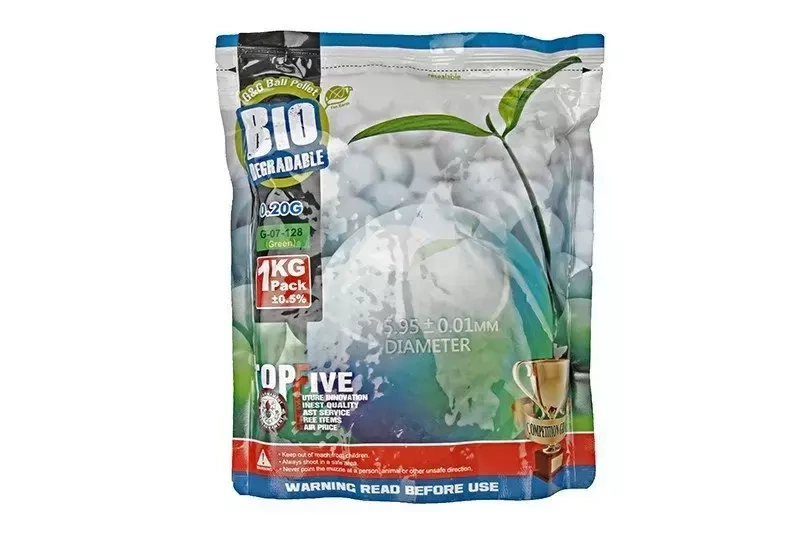 Bolas biodegradables 0.20g G&G 5000 uds - Verde