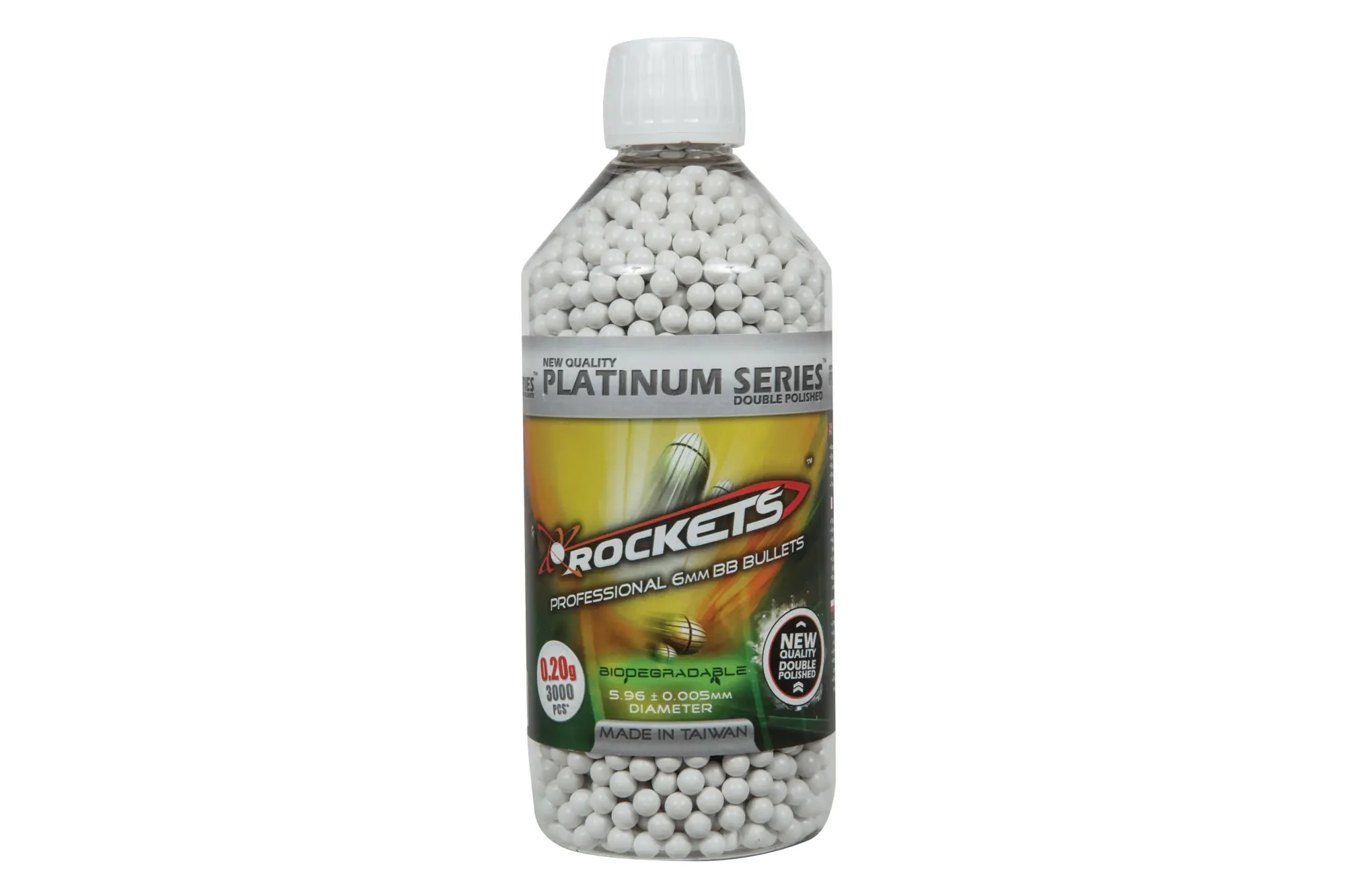 Bolas biodegradables 0.20g Rockets Platinum 3000 uds