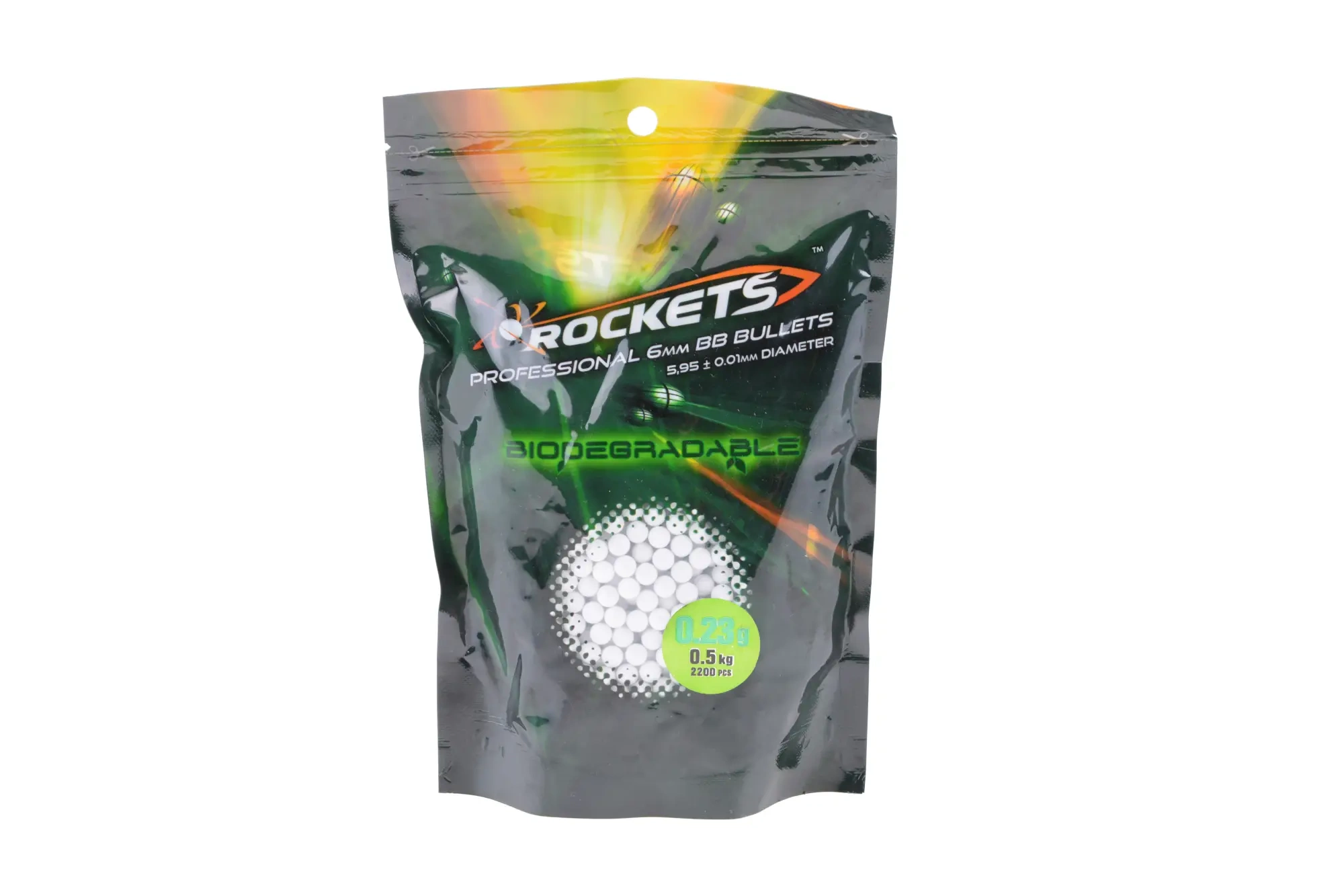 Bolas biodegradables 0.23g Rockets Professional 2200 uds