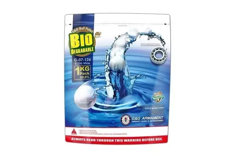 Bolas biodegradables 0.25g G&G 1 kg