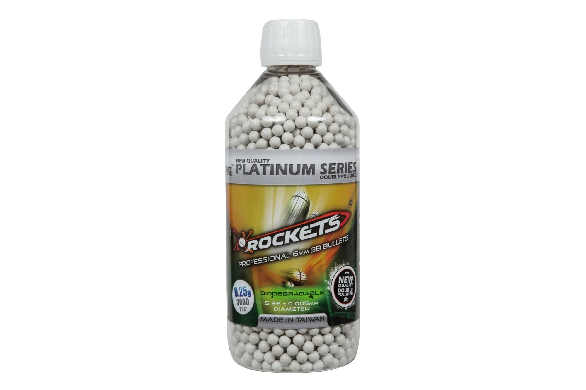 Bolas biodegradables 0.25g Rockets Platinum 3000 uds