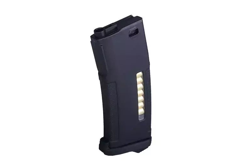 Cargador de munición EPM mid-cap de 150 bolas para las armas de airsoft de tipo M4/M16 - negro
