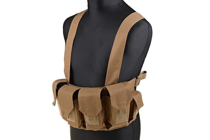 Chaleco táctico tipo Chest rig - bronceado
