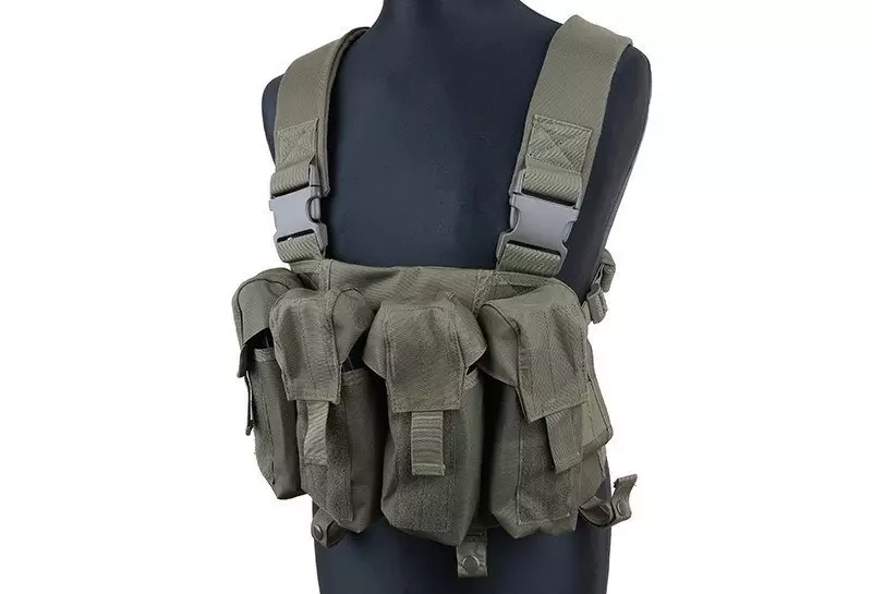Chaleco táctico tipo Chest rig - oliva