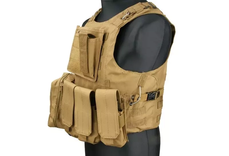 Chaleco táctico tipo FSBE - bronceado