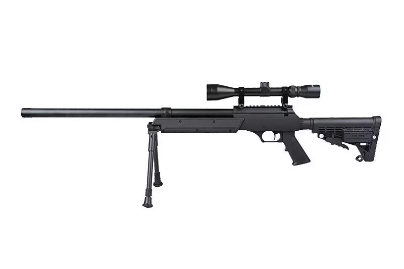 Fusil de airsoft rifle de francotirador MB13D con mira y bípode