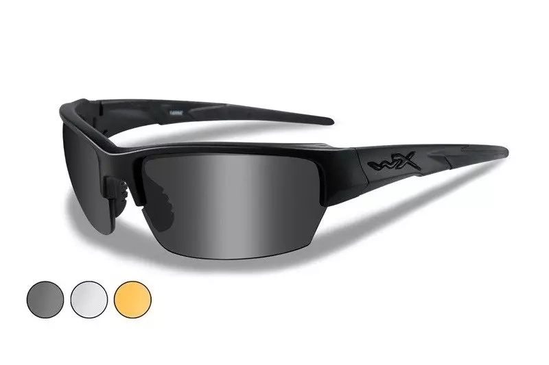 Gafas balísticas Wiley X® Saint Grey/Clear Matte/Light Rust - Marco negro