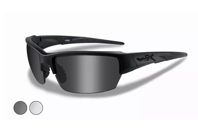 Gafas balísticas Wiley X® Saint Grey/Clear Matte - Montura negra