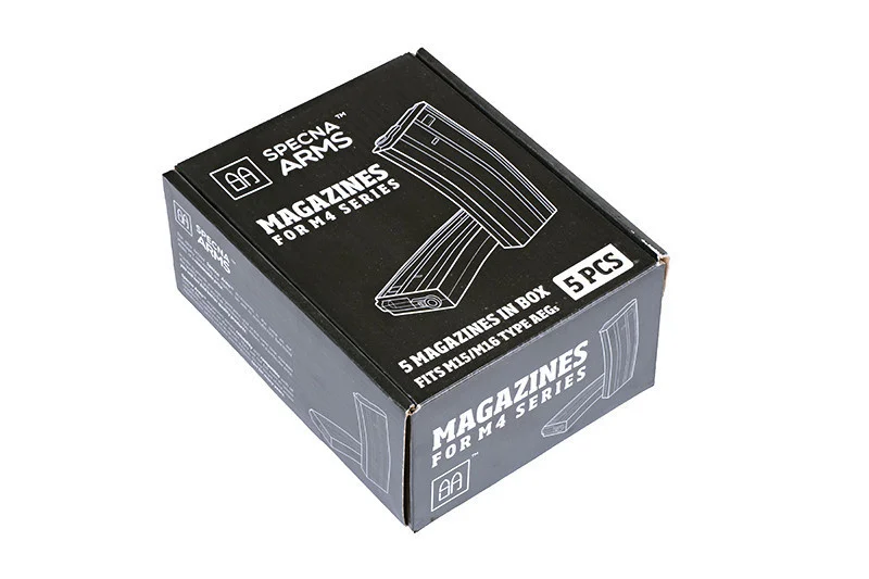 Juego de 5 bolas magasynn hi-cap 300 para M4/M16 - bronceado