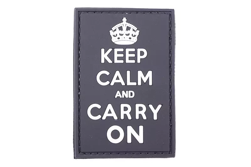 Parche 3D - Keep Calm And Carry On - negro