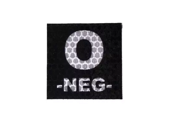 Parche IR con grupo sanguíneo: 0 NEG