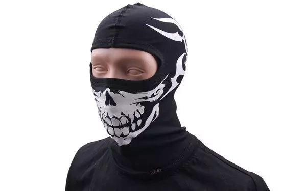 Pasamontañas térmico con estampado - negro