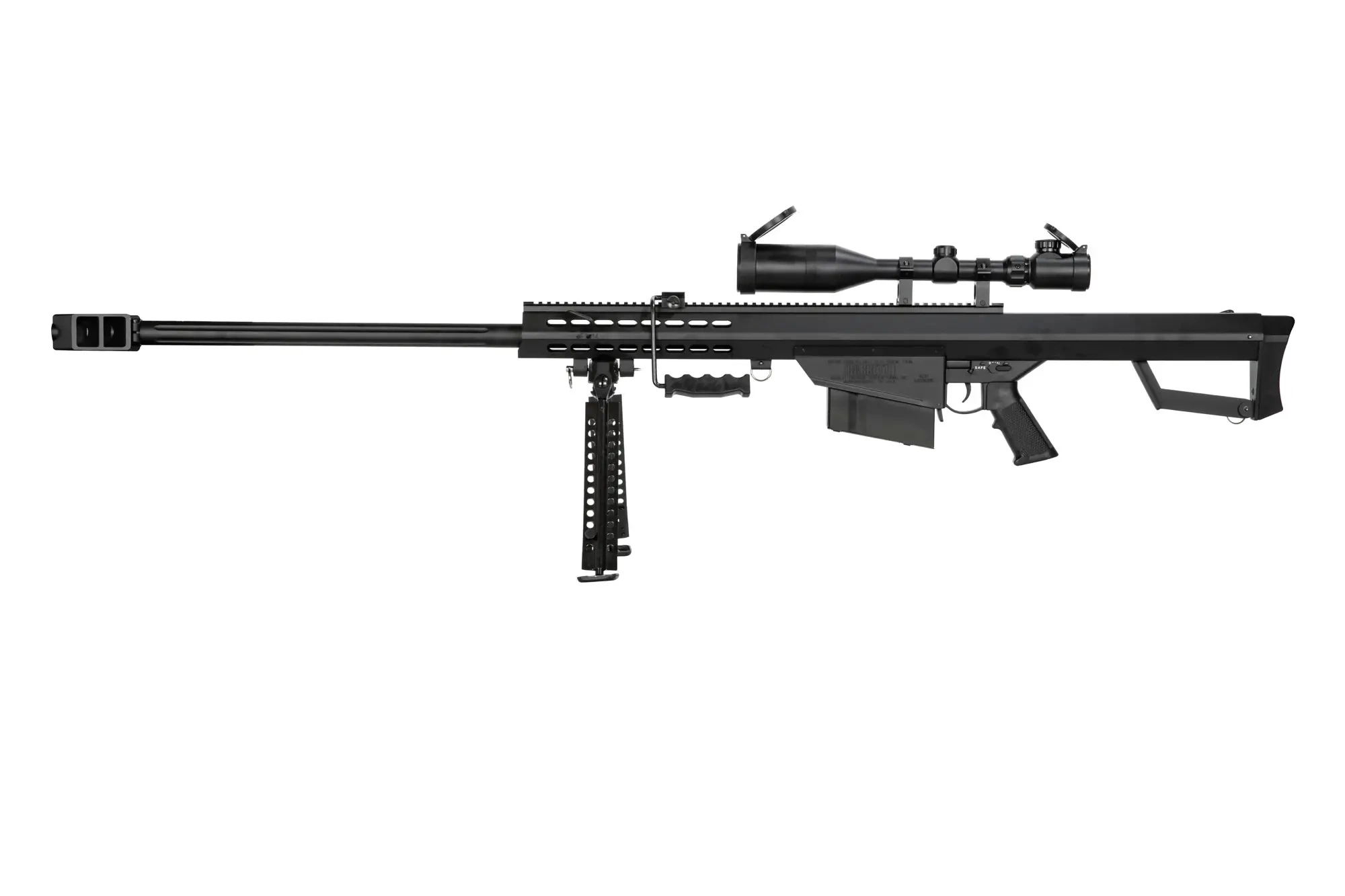 Replika karabinu wyborowego Barret® M82 z Lunetą i dwójnogiem - czarna