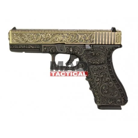 WE17 Etched Metal Version GBB Gold